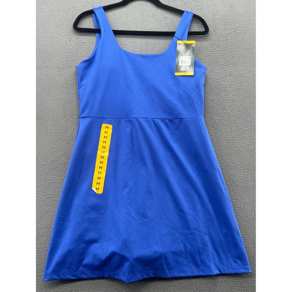 GapFit Active Dress Women's Medium Blue NWT Built-in Bra Shorts Pocket Tennis